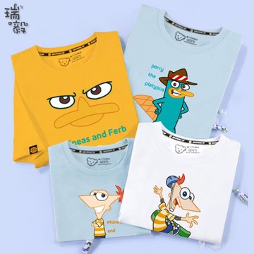 飛哥與小佛密探阿泰泰瑞飛哥動漫兒童裝T恤短袖男女學生款半袖衫