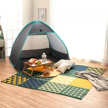 【1111限時優惠】PP製露營野餐墊Leisure 174x174x0.6cm 檸檬薄荷