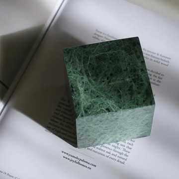立方書擋 Serpentine Cube 大理石 台灣蛇紋石