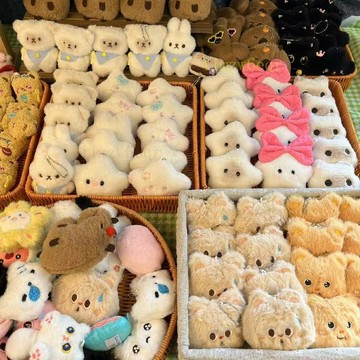 可愛毛絨玩偶掛件 幼兒園學生書包鑰匙扣 地推引流專用小禮品