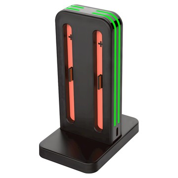 DOBE Switch2充電座 發光條方形四充  1個  黑色  TNS-3171