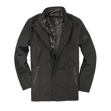 美國百分百【全新真品】TUMI 外套 連帽外套 夾克 黑 T-tech 防風 防水 透氣 保暖 鋪棉 男 M L C061