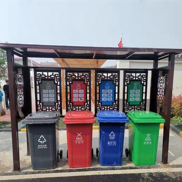 戶外大號垃圾桶 分類垃圾桶 戶外垃圾桶 240L升戶外大號塑料垃圾桶加厚商用大容量帶蓋街道分類環衛桶大號