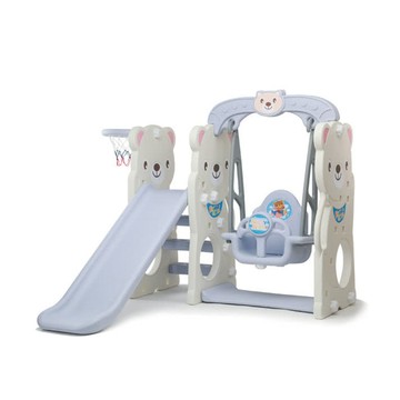 溜滑梯 韓國TOY MONARCH 小熊造型多功能可調式鞦韆溜滑梯