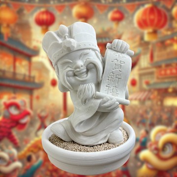 過年迎財神 財神爺跳加官 小盤套組 居家擴香套組