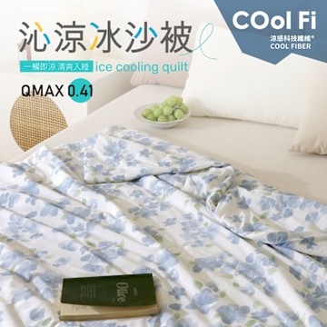 【夢之語】沁涼冰沙被 涼被 (白藍拾蕊) 150x200cm 冰冰被 夏被 空調被