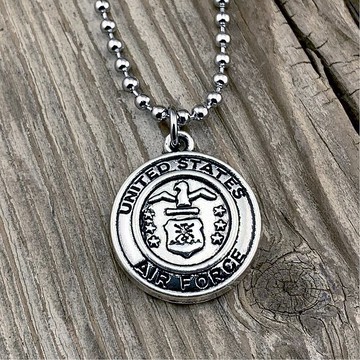 Bullet - 美軍圖騰 空軍 復古徽章項鍊/男生金屬造型軍牌個性項鏈