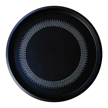 美濃燒 夏特勒漆器圓托皿 日本產  31.8 x 2cm  單一顏色  1個