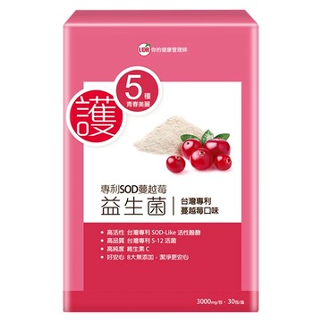 UDR SOD蔓越莓益生菌EX Set 專利活性配方 無添加香料、色素、甜味劑 SOD+A型前花青素  30包  3g  1盒