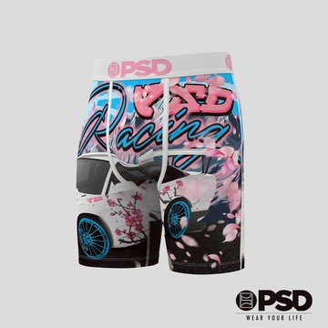 【PSD Underwear 官方旗艦店】RECREATION- 平口四角褲-櫻花車手-粉色