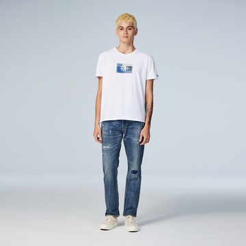 Lee 男款 726 中腰標準直筒牛仔褲 13.1oz 補丁 | 101+