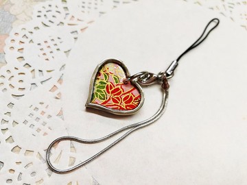 心型吊飾 日本友禪紙 和紙GT01-003(手作~獨一商品)