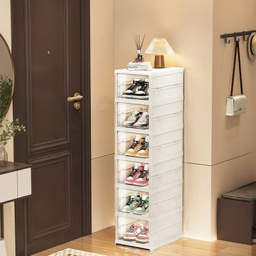 Mr.box 免安裝一體式折疊鞋盒-加厚正開-6層(鞋架 鞋櫃 收納盒) 多色可選