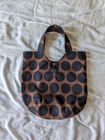 燈芯絨手提托特包/點點包/圓底包/散步包/手提包/手提袋