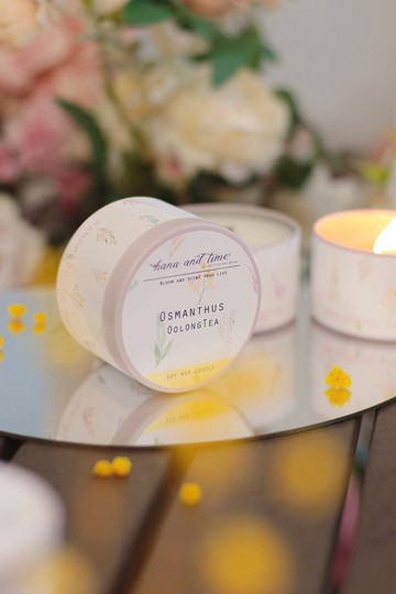 客製化 旅行版大豆蠟燭罐 桂花烏龍茶