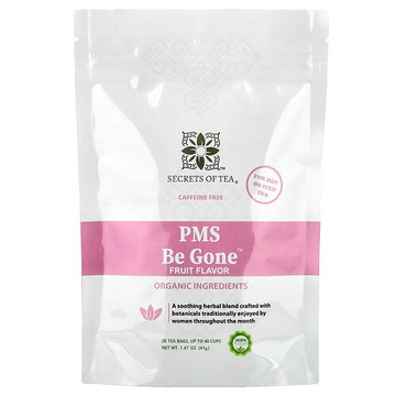 Secrets of Tea, PMS Be Gone™ 茶，果味，無咖啡萃取，20 個未漂白茶包，1.47 盎司（41 克）