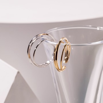 細緻多流線單支耳骨夾(2色)-B40027