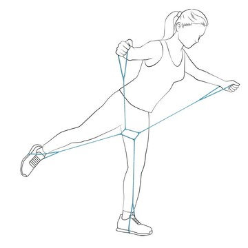 【i-Pure】熱身X型彈力繩 - 淺藍【F1BE8416LBL0000】