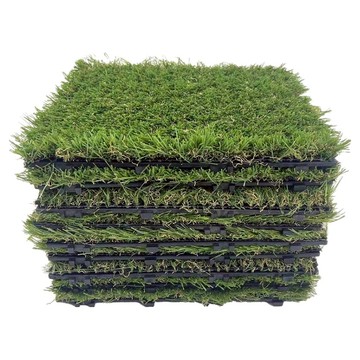 樂嫚妮 塑木仿秋草拼接地板 0.25坪  綠色  9件