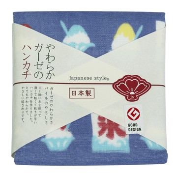 旭 日本泉州純棉麻紗30*30方巾-冰淇淋(YBA991A)