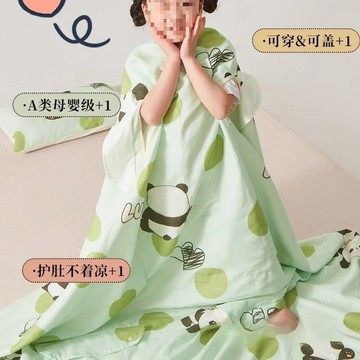 A類兒童睡袋純棉四層紗寶寶防踢被子薄款中大童幼兒園空調被鑫弘-萌寶童裝可開發票
