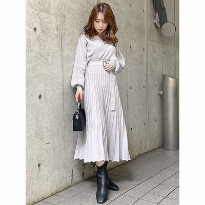 公式 Dazzlin ダズリン プリーツカシュクールロンスリワンピース 通販 Lineポイント最大get Lineショッピング