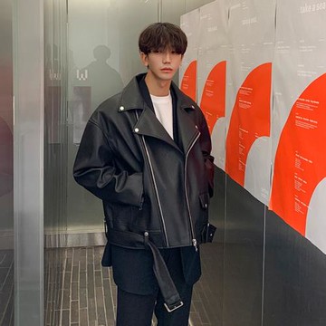 MRCYC 秋季青年機車服皮衣男士潮流帥氣休閑皮夾克韓系外套