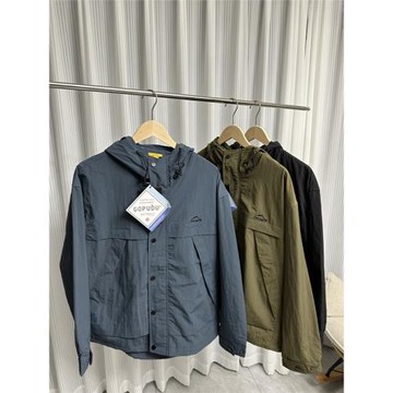 一線戶外！輕量化透氣防潑水！秋季男士外貿戶外連帽沖鋒衣夾克潮