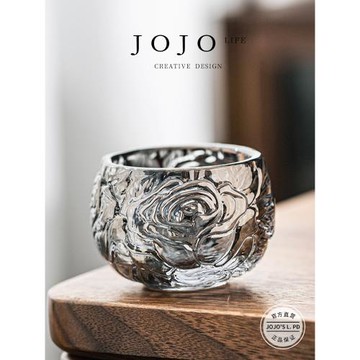 JOJO'S L. PD.objects.水晶浮雕玫瑰主人杯單個女喝茶茶盞 | 現物