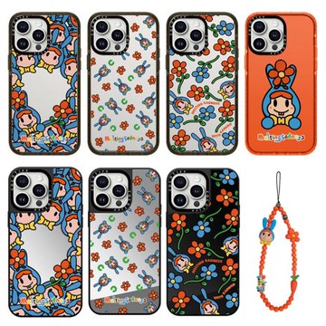 CASE聯名花花世界紅花藍兔子明星同款適用于Phone17ProMax蘋果16/15promax可愛14plus潮牌12防摔13磁吸手機殼