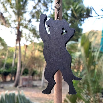 手工木作創意鑰匙圈  狗抓