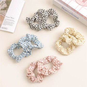 經典格紋造型大圈束2入（顏色隨機出貨）
