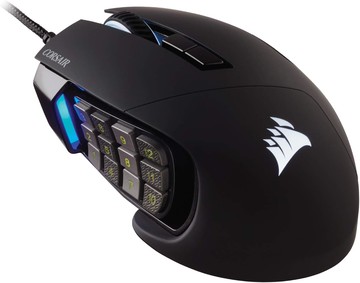 [4美國直購] Corsair SCIMITAR RGB ELITE 遊戲滑鼠 - 18000 DPI - 17可編程側按鈕 Gaming Mouse For MOBA MMO