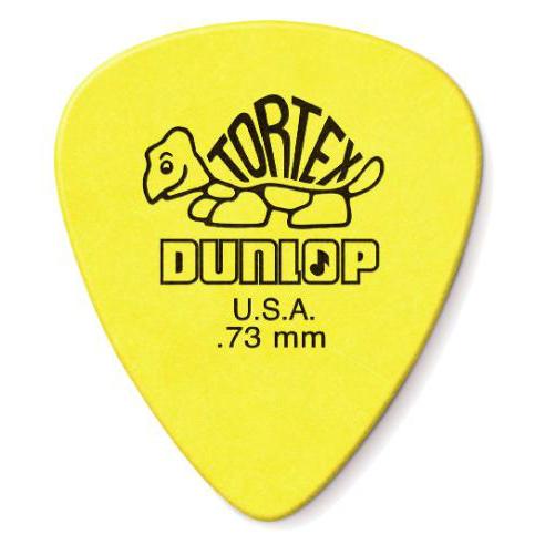 Jim Dunlop 418R Tortex Standard：イエロー (0.73mm) 12枚セット