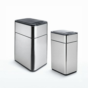 (組)特力屋 馬克雙開感應垃圾桶 2件組 9L+15L