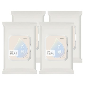Kesho 減法胺基酸卸妝濕巾 溫和卸妝 敏感肌適用 方便攜帶  120抽  4包
