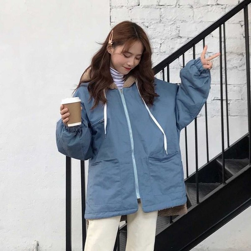レディースアウターウインドブレーカーパーカージップアップ裏ボアフード付き無地長袖カジュアル大人可愛いフェミニンスポーツウォーキング 通販 Lineポイント最大0 5 Get Lineショッピング