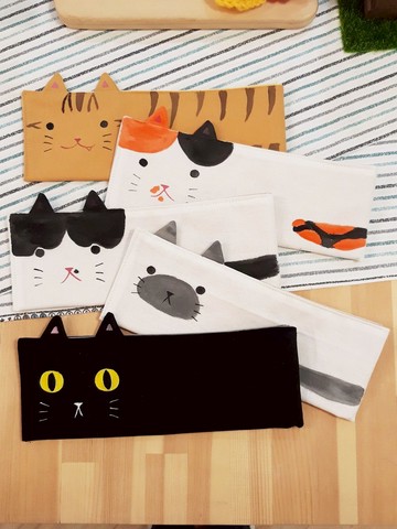 環保小貓/餐具袋/餐具收納袋/環保吸管袋