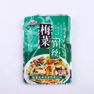 【台灣出貨】️學生榨菜️宏綠梅菜筍絲80g袋裝 早餐配粥鹹菜 開胃小菜 下飯菜 學生榨菜 醬醃菜