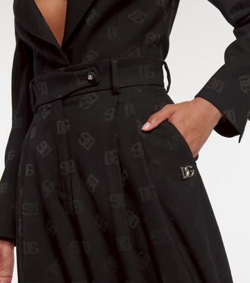 Dolce & Gabbana High-rise wool-blend wide pants