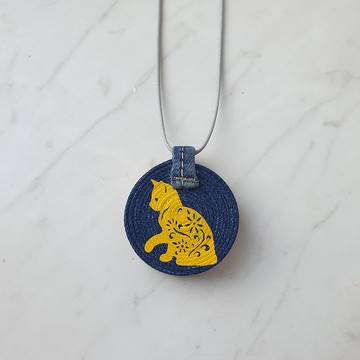 再生牛仔吊墜牛仔褲吊墜貓