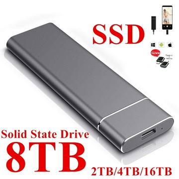 Ssd USB 3.1 外置硬盤 Type-C 2T4T8T16T 高速 ​​用於臺式移動筆記本電腦的移動固態硬盤
