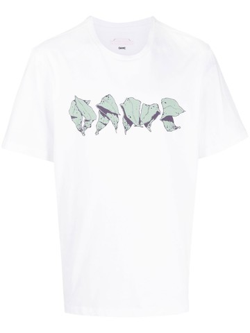 OAMC - logo-print cotton T-shirt - men - Cotton - XL - White