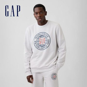 【GAP】Gap圖案運動衫-銀天鵝(889295)