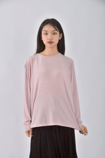 (M) able co韓牌質感圓領粉色長袖上衣