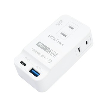 Boss PD+QC 20W 智慧型極速充電2P插座 R-05P