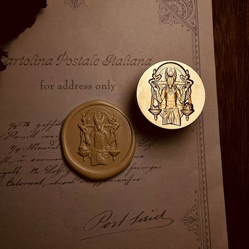 埃及阿努比斯火漆印章浮雕3D立體復古章頭手帳信封印章