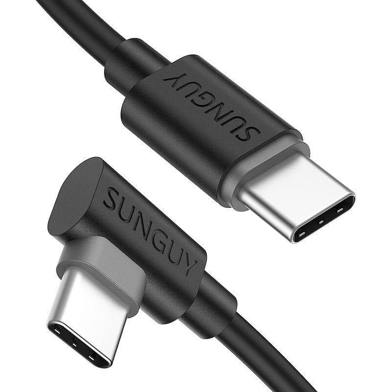 SUNGUY USB Type C ケーブル 0.3M 2本組 L字 PD対応 60W 急速充電 USB