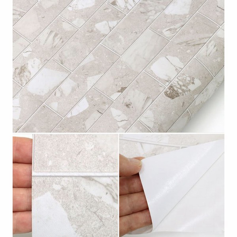 壁紙シール 大理石 テラゾ Terrazzo ベージュ タイル Hwp 3m シール式 はがせる壁紙 Terrazzo模様 テラゾ模様 壁紙 貼り替え 壁紙 の上から貼る壁紙 通販 Lineポイント最大0 5 Get Lineショッピング
