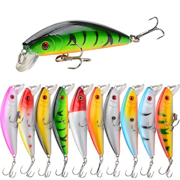 【TTFF】微物米諾路亞餌7cm/8.5g高碳鋼三錨鉤塑膠硬餌仿真魚餌擬餌漁具現貨批